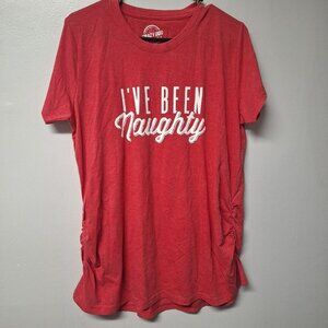 Ive Been Naughty Maternity Shirt Christmas Pregnancy Announcement Womens Large‎